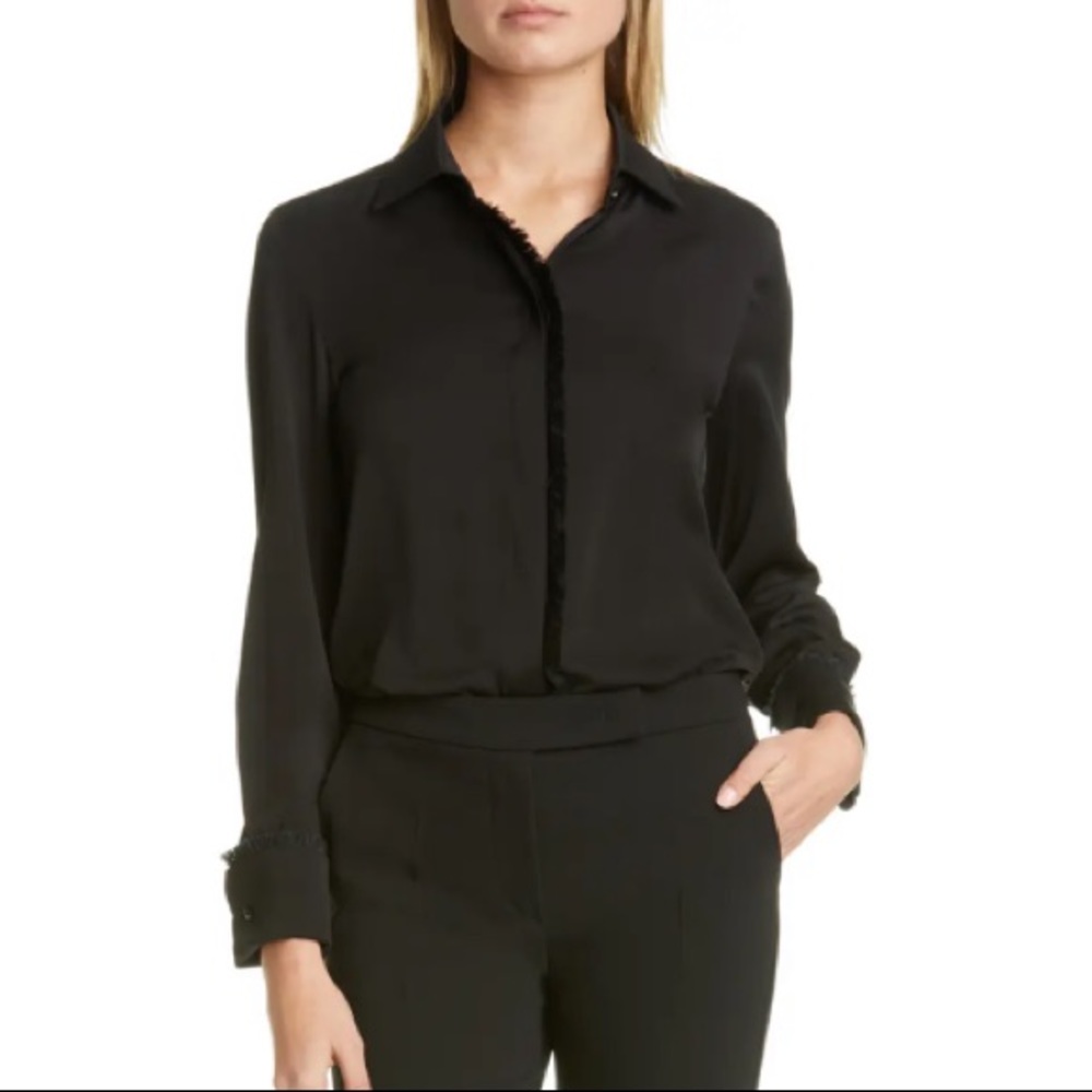 MAXMARA MOGADOR SILK FRINGES SHIRT